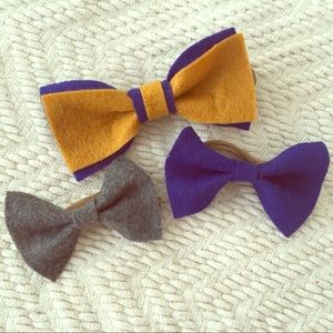 NEW handmade felt infant and toddler bows.